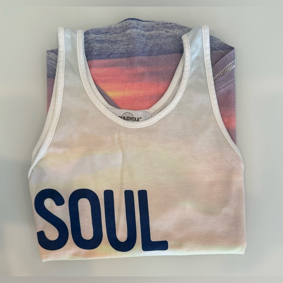 NWOT Soul cycle Soul then beach Hana loose fitting tank  top. - XS - Picture 2 of 7